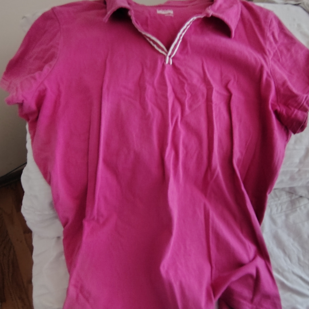 Basic🌷Editions Pink Polo Shirt